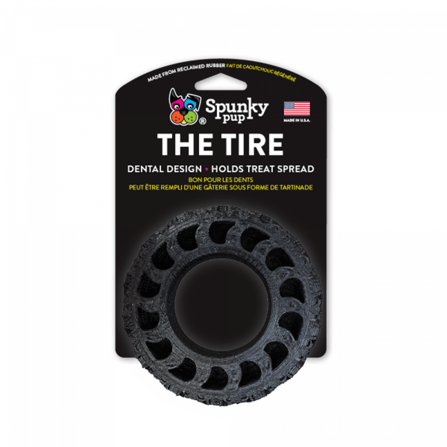 Eco-Friendly Reclaimed Rubber Dog Chew Toy - The Tire by Spunky Pup-4