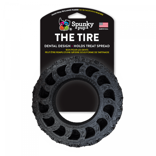 Eco-Friendly Reclaimed Rubber Dog Chew Toy - The Tire by Spunky Pup-0