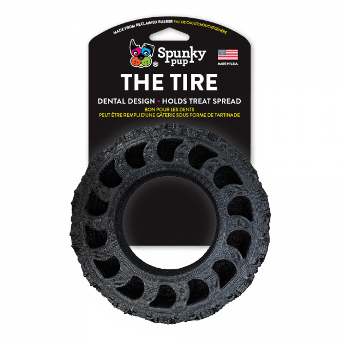 Eco-Friendly Reclaimed Rubber Dog Chew Toy - The Tire by Spunky Pup-3