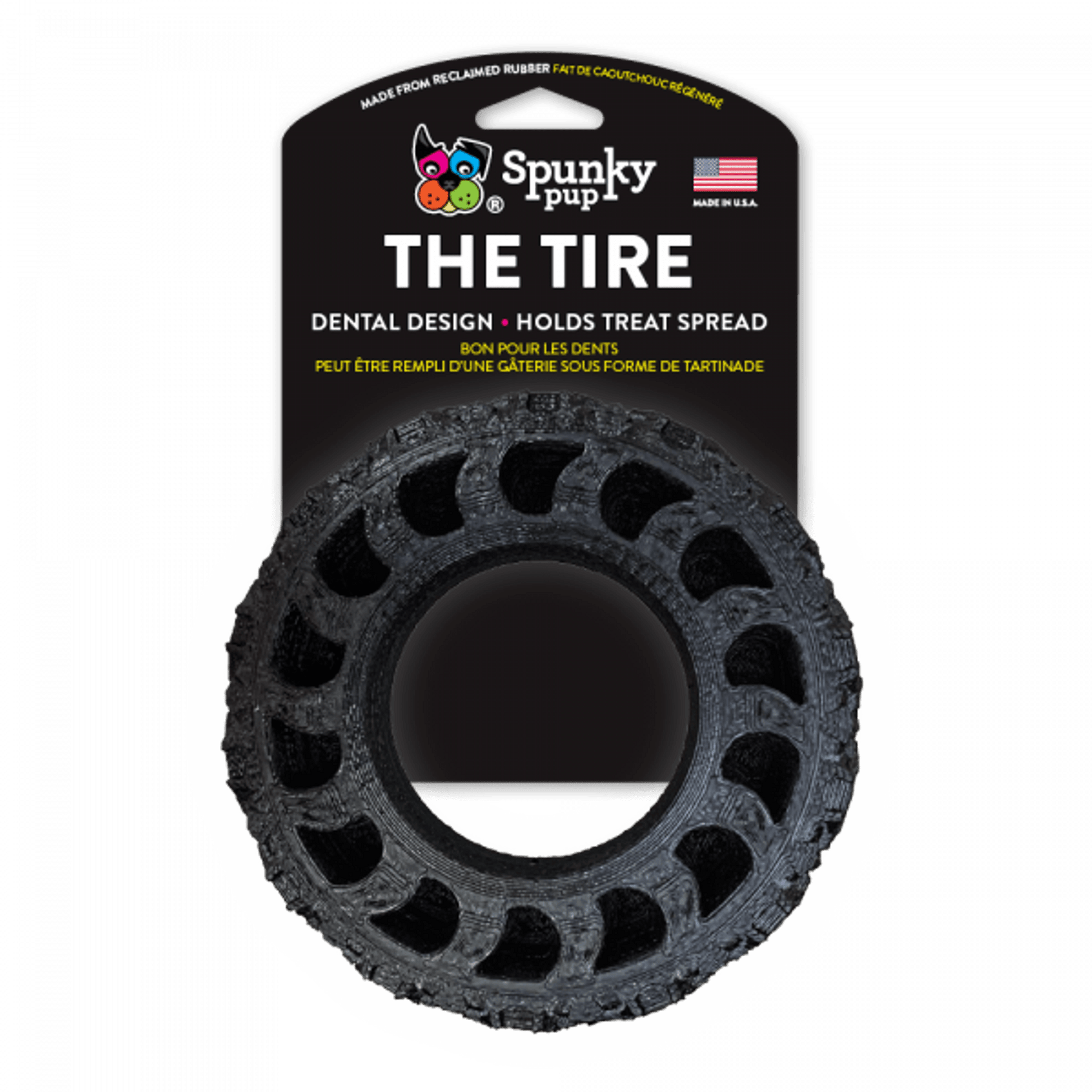 Eco-Friendly Reclaimed Rubber Dog Chew Toy - The Tire by Spunky Pup-3